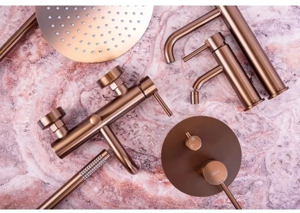 REA-B1112 - Umývadlová batéria LUNGO 16,5 cm kartáčovaná meď