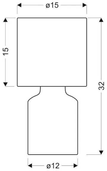 Stolná lampa INER 1xE14/40W/230V šedá