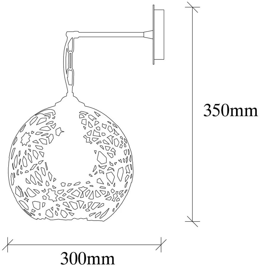Čierne nástenné svietidlo ø 25 cm Fellini – Opviq lights