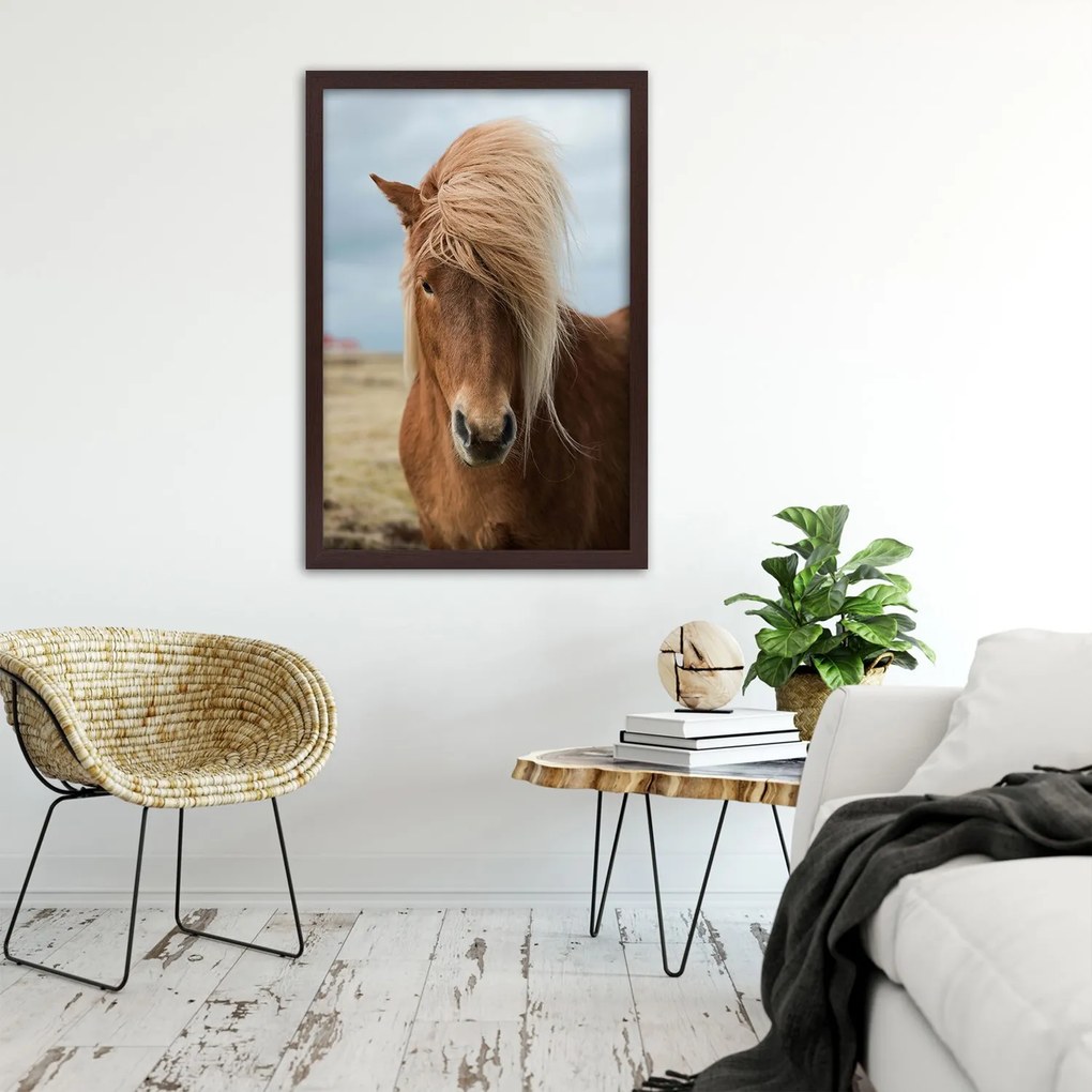 Gario Plagát Kôň s dlhou hrivou Farba rámu: Bez rámu, Rozmery: 40 x 60 cm