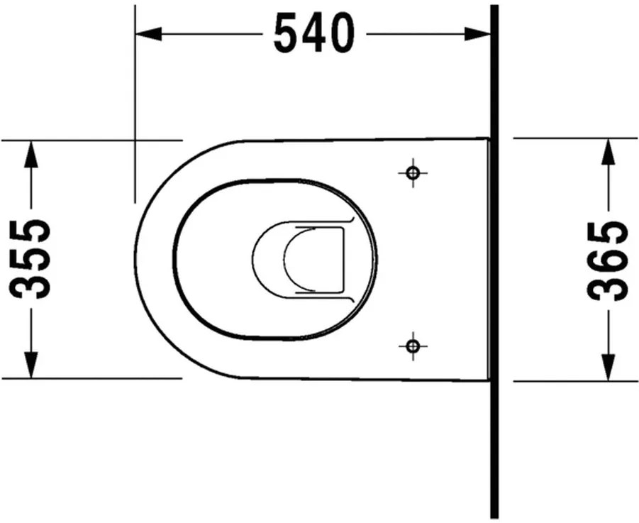 Duravit Darling New - Závesné WC 540x370 mm, biela 2545090000