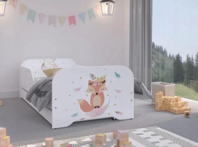 Úchvatná detská posteľ 160 x 80 cm s rozkošnou líškou