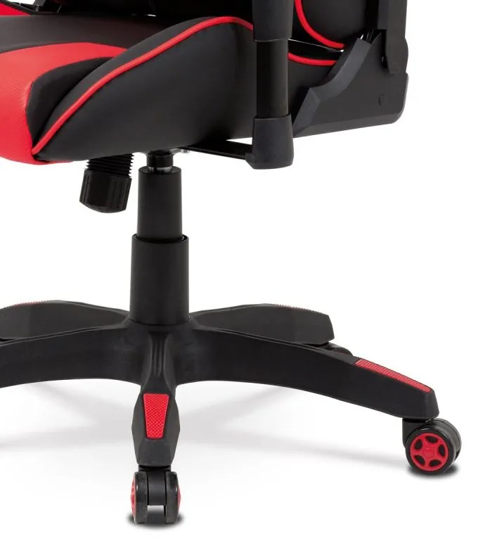 Autronic, Herné kreslo, červená, ekokoža, 130 kg, KA-F03 RED