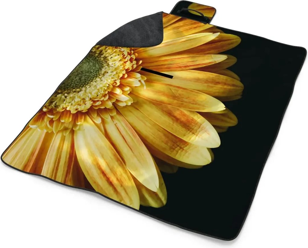 Sablio Plážová deka Žltá gerbera: 200x140 cm