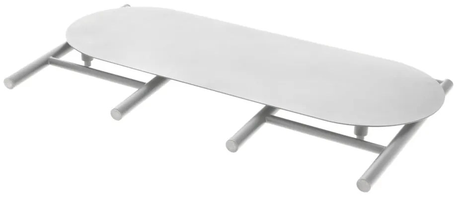 Svetlosivá kovová záhradná lavica Disc – Zone