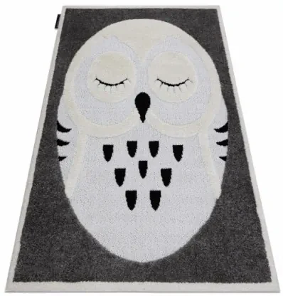 Koberec JOY Owl sivý / krém