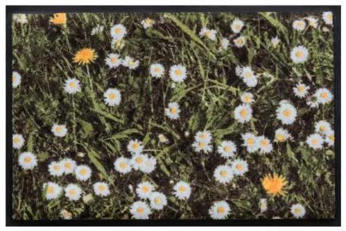 Kvety a listy premium rohožka - margarétka (Vyberte veľkosť: 100*70)