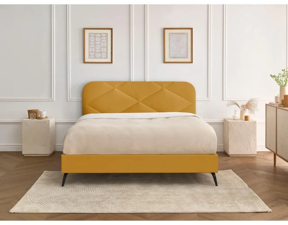 Čalúnená dvojlôžková posteľ s roštom 180x200 cm Prune – Bobochic Paris