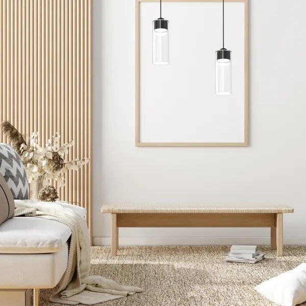 Luster na lanku CLARISSA 1xGX53/12W/230V čierna