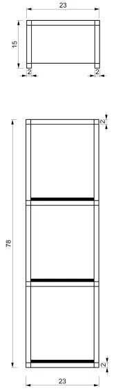 Nástenný držiak uterákov 78x23 cm čierna