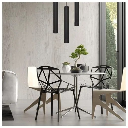 LED Luster na lanku TUBA 1xGU10/4,8W/230V čierna