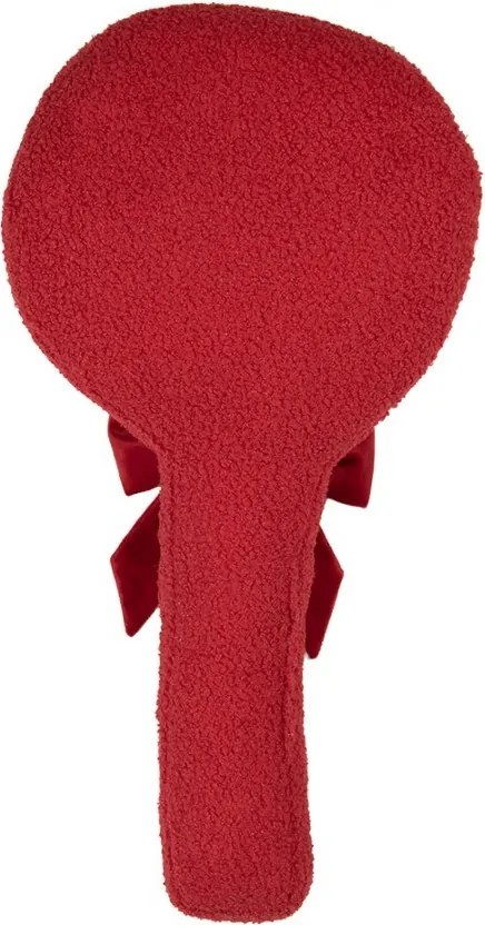 Červený dekoračný vankúš v tvare lízanky - 25*53*4 cm