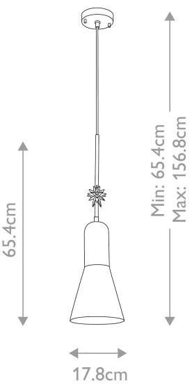 Elstead ETOILE-P-M-MB - Luster na lanku ETOILE 1xE27/60W/230V pr. 17,8 cm čierna