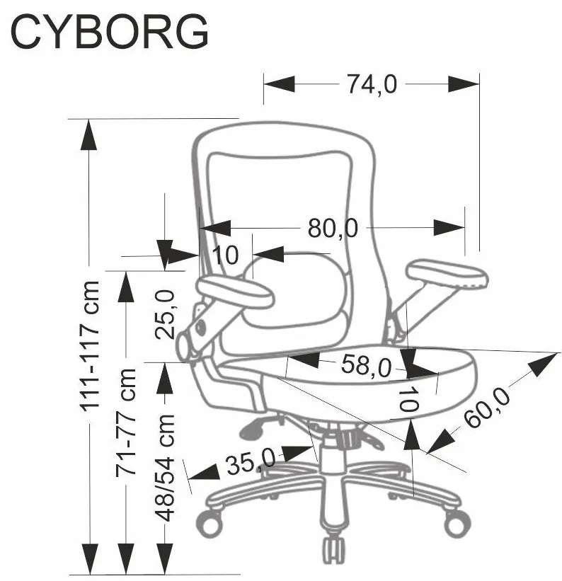 Kancelárska stolička Cyborg čierna