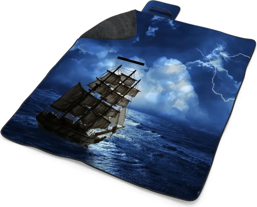 Sablio Plážová deka Loď v búrke: 200x140 cm