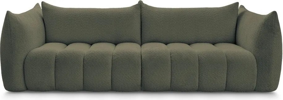 Zelená pohovka z textílie buklé 286 cm Azra – Bobochic Paris