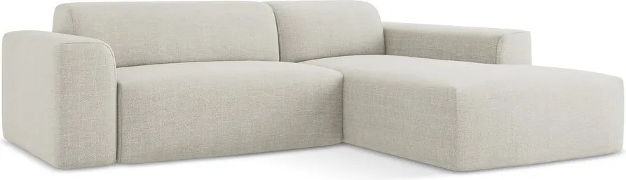 Béžová rohová pohovka (pravý roh/s leňoškou) Keli – Makamii