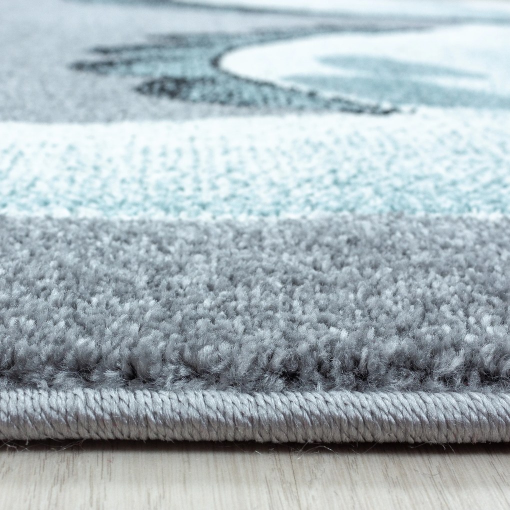 Ayyildiz, Detský kusový koberec Bambi 840 blue kruh, 120x120 (priemer) kruh, modrá, detská izba