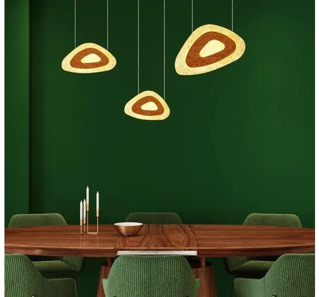 Triangolo Tre LED 120 visiaca lampa zlatá/čierna