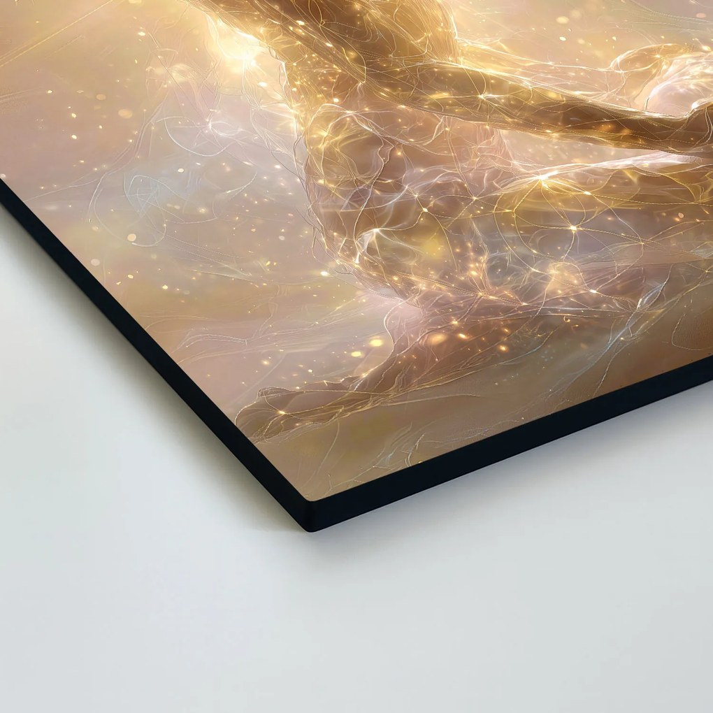 DUBLEZ | Spirituálny obraz - Jogínka so zlatou aurou