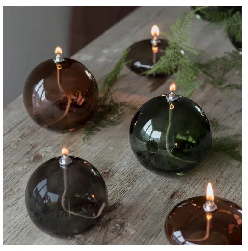 Sklenená olejová lampa (výška 10 cm) Aura – Mette Ditmer Denmark