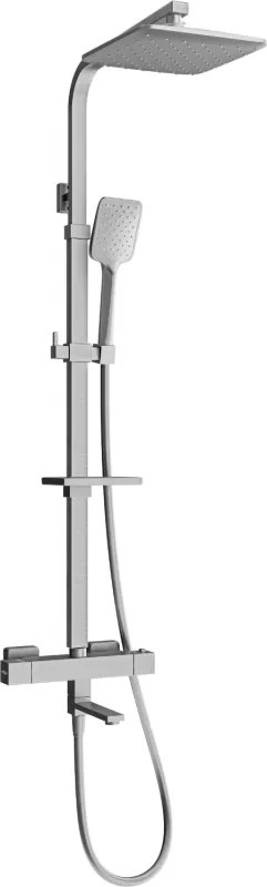 Mexen CQ62 súprava vaňovo-sprchová s dažďovou sprchou a termostatickou batériou, grafit - 779106295-66