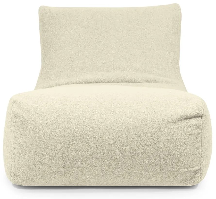 Krémový sedací vak z textílie buklé Lounge 100 – SLOWDOWN