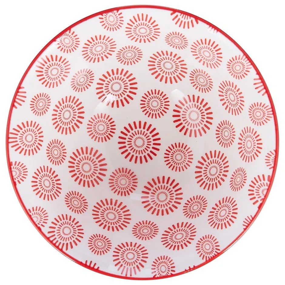 ORNAMENTS Miska 520 ml - čierna/červená