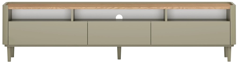 TV skrinka Elivo 200 cm na nožičkách - eukalyptus / dub baltic dune