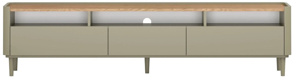 TV stolík Elivo 200 cm na nožičkách - eukalyptus / dub baltic dune