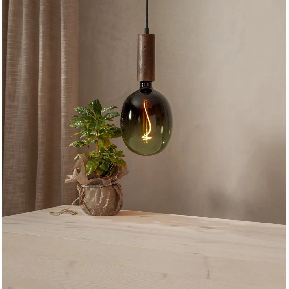 Tmavohnedé závesné svietidlo Tub – Star Trading