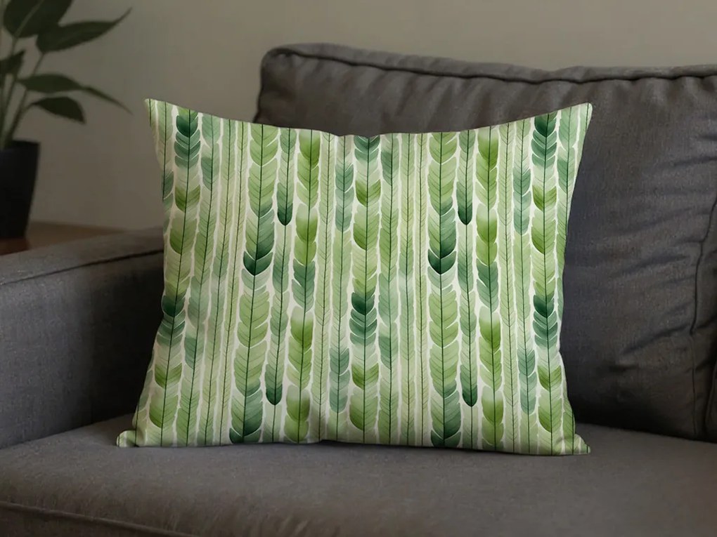 Polybavlnená obliečka na vankúš GREEN TREES POLY 50x70 cm, zelená
