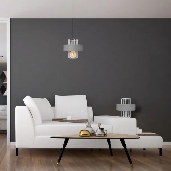 Stolná lampa VOLTA 1xE27/15W/230V šedá