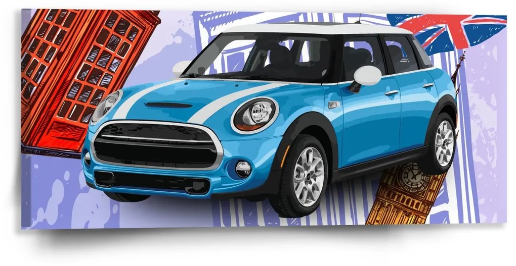 Sablio Obraz Mini sedan Londýn - 110x50 cm