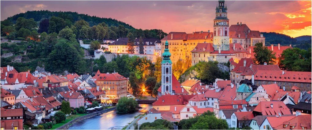 Obraz - Český Krumlov (120x50 cm)
