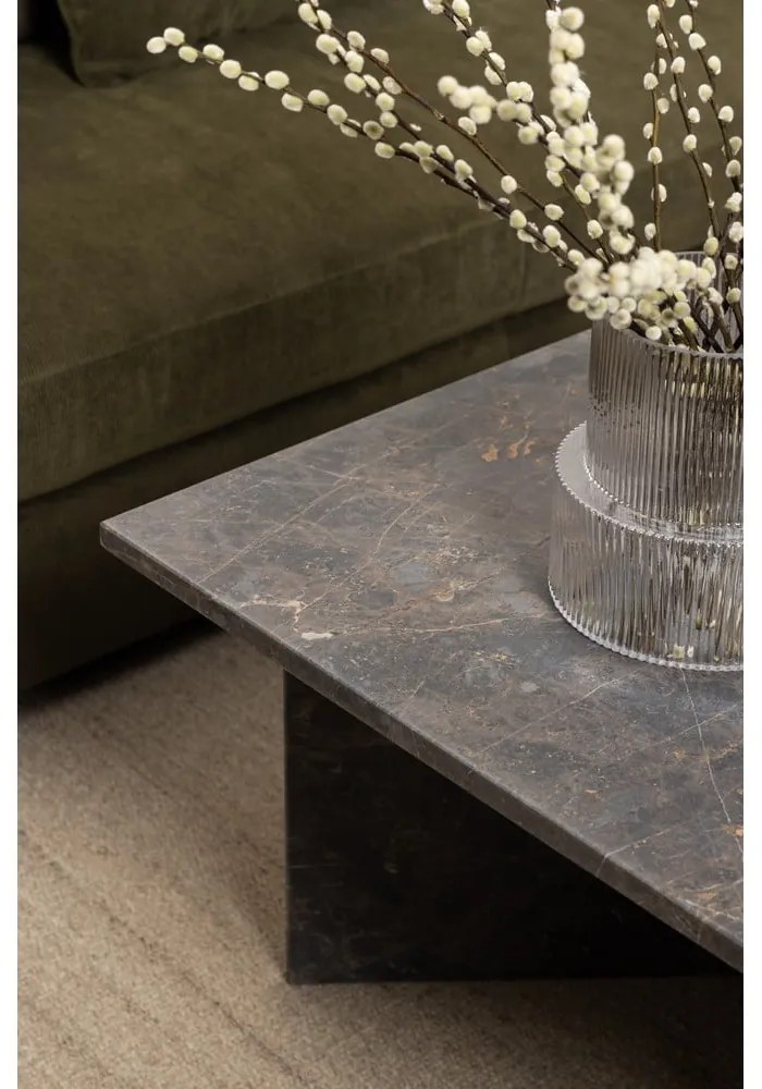Čierny mramorový konferenčný stolík 70x140 cm Vega – Actona