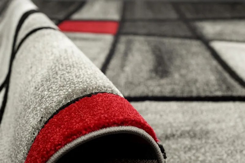 Koberec Brilliance 80x150 cm, šedo-červená abstrakcia