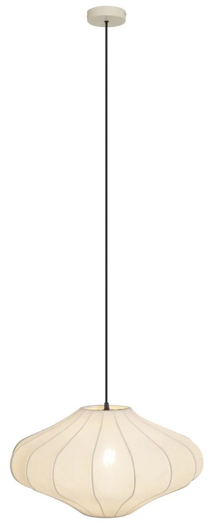 Japandi závesná lampa béžová s látkovým tienidlom 50cm - Plu