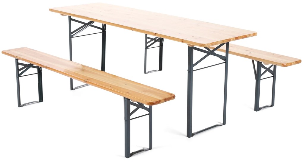 Drevený pivný set BestBerg BBBS-28 / 177 x 46 x 75 cm