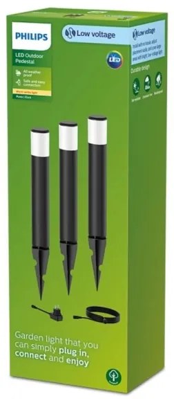 Philips - SADA 3x LED Vonkajšia lampa PUREX LED/1,5W/24/230V IP44