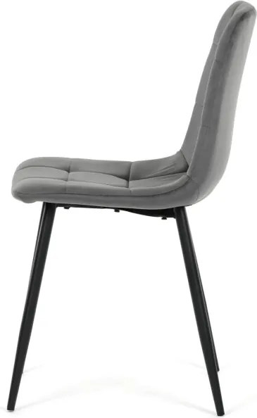 Jedálenská stolička zamatová, sivá CT-V5081 GREY4