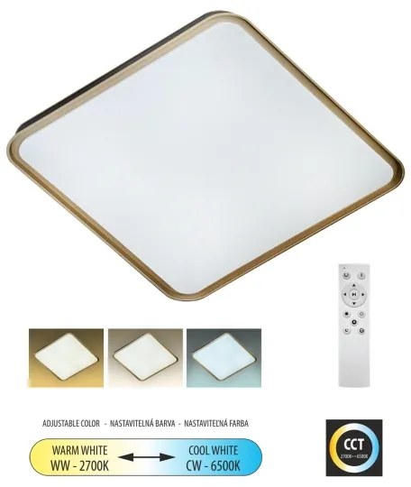 LED Stmievateľné stropné svietidlo UNA LED/60W/230V 2700-6500K + diaľkové ovládanie
