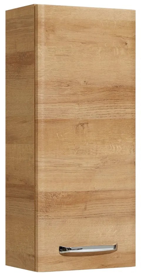 Závesná kúpeľňová skrinka v dekore duba v prírodnej farbe 70x30 cm Quickset 318 – Pelipal
