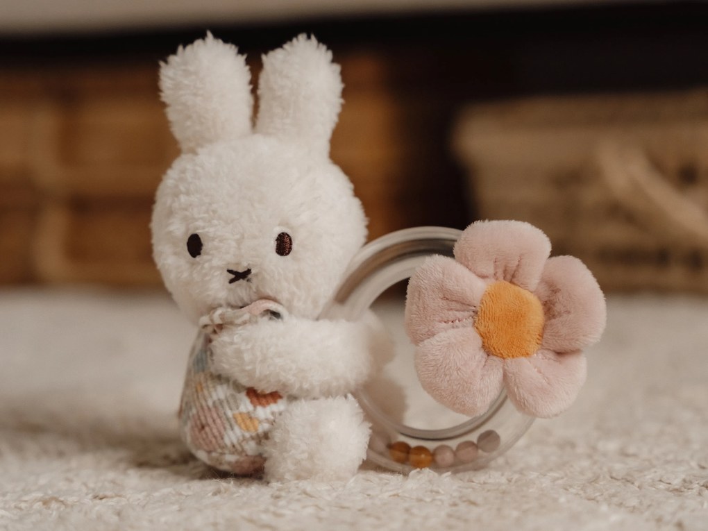 Hrkálka s korálkami králiček Miffy Vintage Kvety