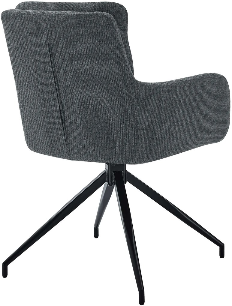 Jedálenská stolička látka Somers - tmavošedá