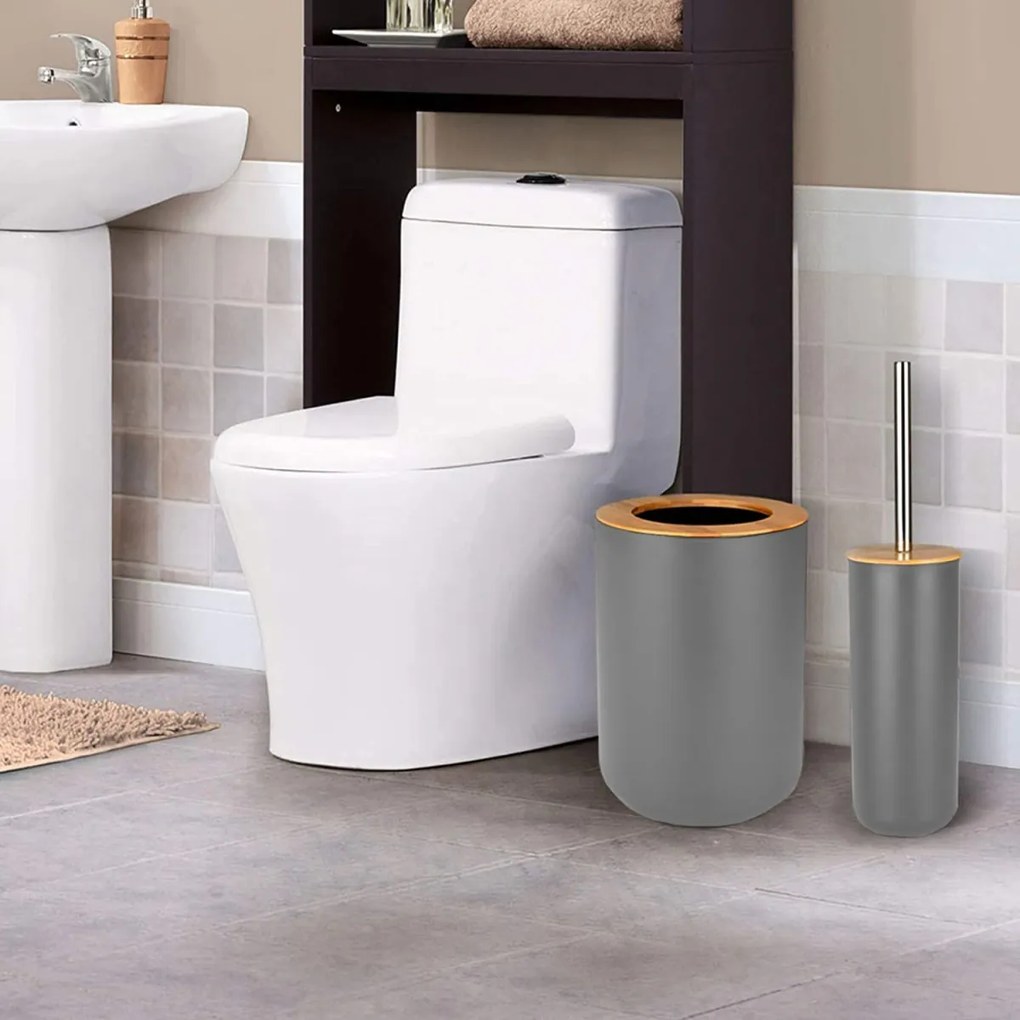 Súprava kúpeľňových doplnkov TIMOR sivá