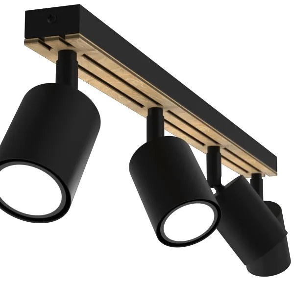 Bodové svietidlo TERRA 4xGU10/8W/230V čierna/dub