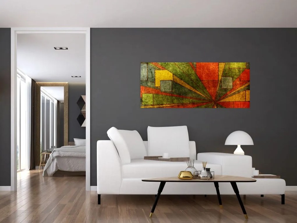 Obraz geometrické abstrakcie (120x50 cm)