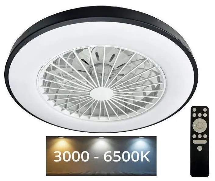 NEDES LED Stropné svietidlo s ventilátorom OPAL LED/48W/230V + diaľkové ovládanie ND3670