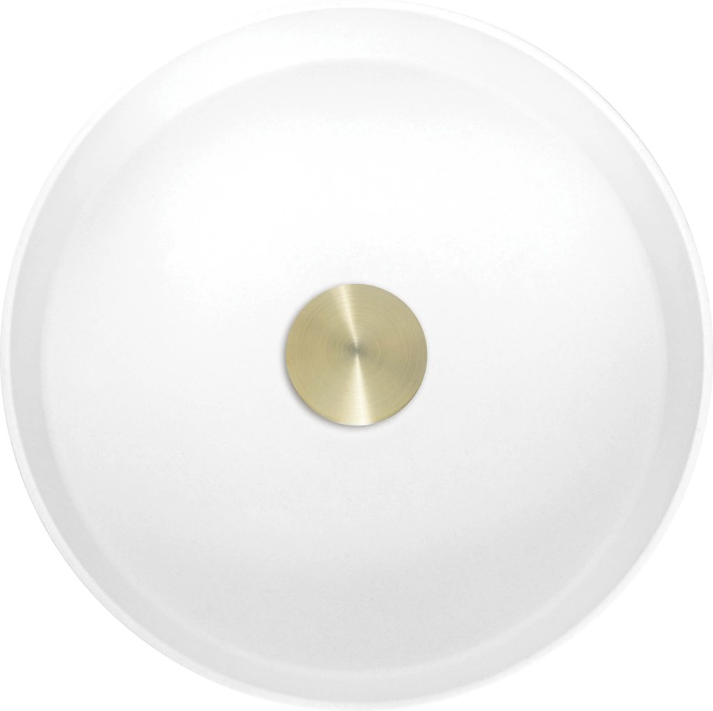 Deante Umývadlo na dosku Silia ø36 cm - CQS AU4S, granit, alabaster